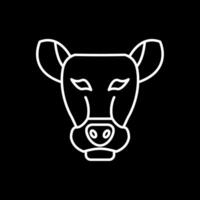 Llama Line Inverted Icon vector