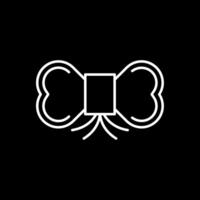 Bow Tie Line Inverted Icon vector