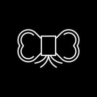 Bow Tie Line Inverted Icon vector