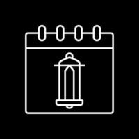 Calendar Line Inverted Icon vector