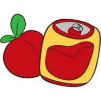 The illustration of an apple juice png