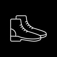 Boots Line Inverted Icon vector