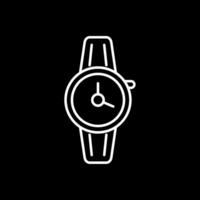 Wristwatch Line Inverted Icon vector
