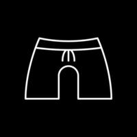 Boxer Line Inverted Icon vector