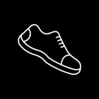 corriendo Zapatos línea invertido icono vector