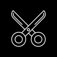 scissor Line Inverted Icon vector