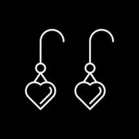 Earrings Line Inverted Icon vector