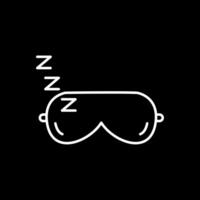 Sleeping Mask Line Inverted Icon vector