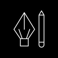 Pencil Line Inverted Icon vector