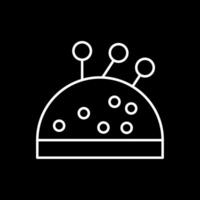 Pin Cushion Line Inverted Icon vector