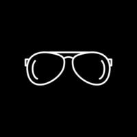 Sun Glasses Line Inverted Icon vector