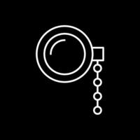 Monocle Line Inverted Icon vector