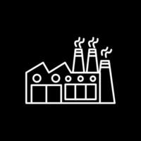 Factory Line Inverted Icon vector