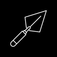 Trowel Line Inverted Icon vector