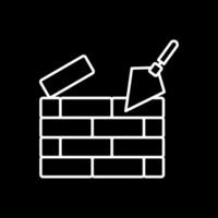 Brickwall Line Inverted Icon vector