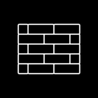 Brickwall Line Inverted Icon vector