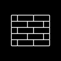 Brickwall Line Inverted Icon vector