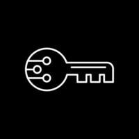 Cyber Security Line Inverted Icon vector