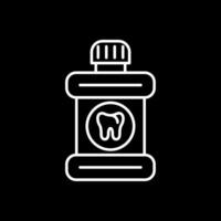 Mouthwash Line Inverted Icon vector