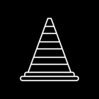Cone Line Inverted Icon vector