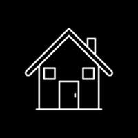 House Line Inverted Icon vector