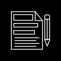 File Line Inverted Icon vector