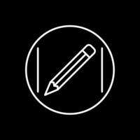Pencil Line Inverted Icon vector