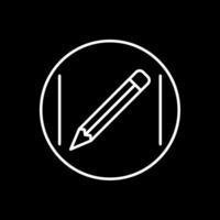 Pencil Line Inverted Icon vector