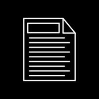 Note Line Inverted Icon vector