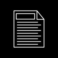 Note Line Inverted Icon vector