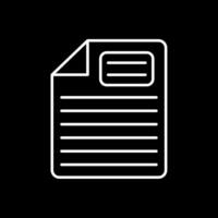 Note Line Inverted Icon vector