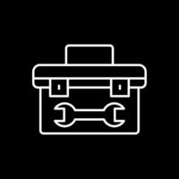 Tool Box Line Inverted Icon vector