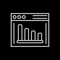 Statistics Line Inverted Icon vector