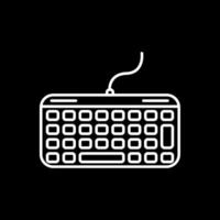 icono de línea de teclado invertida vector