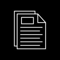 Document Line Inverted Icon vector