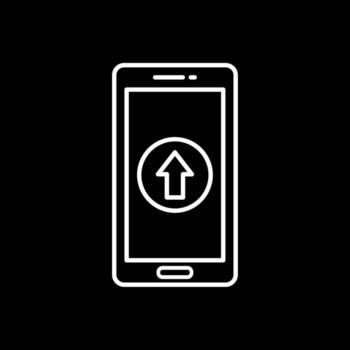 Upload Line Inverted Icon vector