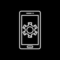 Setting Line Inverted Icon vector