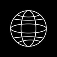 Globe Line Inverted Icon vector