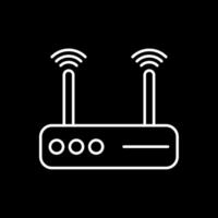 Modem Line Inverted Icon vector