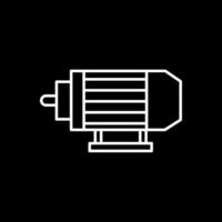 Electric Motor Line Inverted Icon vector