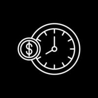 Time Is Money Line Inverted Icon vector