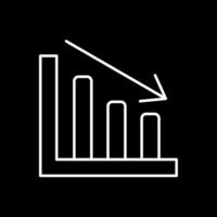 Line chart Line Inverted Icon vector
