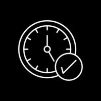 Time Management Line Inverted Icon vector