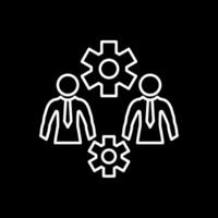 Business People Line Inverted Icon vector