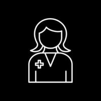 Doctor Line Inverted Icon vector