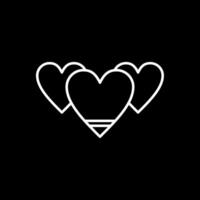 Heart Line Inverted Icon vector