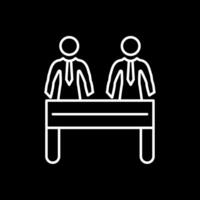 Business People Line Inverted Icon vector