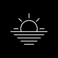 Sunset Line Inverted Icon vector