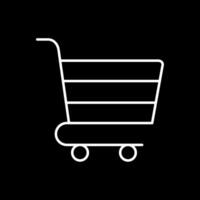 Shopping Cart Line Inverted Icon vector