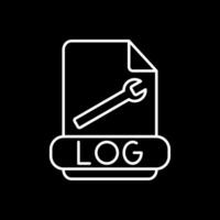 Log Format Line Inverted Icon vector